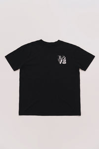 Del Rossi's tee in black, front